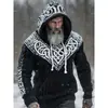 Suéter con Capucha de Punto Europeo y Americano Transfronterizo Otoño e Invierno Estampado Digital 3D Unisex Cuello Redondo Suéter Pulóver