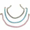 Pulsera de Zirconia de Color Sólido para Mujer, Moderna y Versátil, Exquisito Estilo para el Trabajo, Pulsera Brillante de Nicho, Pulsera Pequeña de Serie de Color Puro