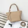 Moda Europea y Americana Transfronteriza Otoño e Invierno Primera Capa Piel de Vaca Bolso de Hombro Único Bolso Elegante para Mujer Bolso Cesta de Viaje Cuero Genuino