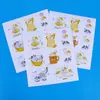 Adesivos Decorativos Infantis Autoadesivos de Papel Couchê Personalizados Criativos Ip Estendidos de Desenho Animado Animal Material Adesivos para Livro de Mão