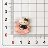 Nuevo gatito de dibujos animados montando a caballo accesorios de resina DIY clip para el pelo brillante material agujero zapatos accesorios para ropa