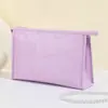 Bolsa de Cosméticos Sencilla con Patrón de Cocodrilo para Mujer, Bolsa de Almacenamiento Grande de Alta Gama, Neceser Portátil Impermeable para Viajes