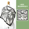 Bufanda Cuadrada de Seda de Morera Perlada de Lujo Ligero de 90 cm para Mujer Estilo Ins Elegante y Fácil de Combinar Bufanda de Seda Borde Enrollado a Mano Chal Decorativo
