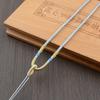 Cuerda de collar de nudo de transferencia de seguridad tejida a mano, cordón con colgante de ágata de jade, ajustable, cuerda de cuello de alta carga