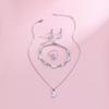 Joyería de Moda Europea y Americana de Venta Caliente Simple Joker Luna Pulsera Collar Anillo Aretes Traje Combinado