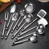 Pala Cuchara de Acero Inoxidable Jiuzhu Utensilios de Cocina para el Hogar Pala Cuchara para Cocinar Cuchara para Olla Pala para Freír Cuchara para Arroz Cuchara Grande Pala para Saltear