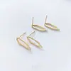 Aretes Asimétricos Ovalados con Conservación de Color de Oro Real de 14K con Aros Colgantes Aretes DIY Joyería para la Oreja Materiales para Accesorios Hechos a Mano