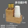 Portapalillos de Bambú Multifuncional Creativo para Restaurantes y Hoteles, Cubo de Almacenamiento de Vajilla Comercial Hecho a Medida, Portapalillos de Bambú con Drenaje de Agua
