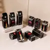 Caja de Empaque de Lápiz Labial Personalizada de Gama Alta, Caja de Color para Cosméticos de Aceite Esencial, Cartón para Brillo de Labios, Caja Plegable con Doble Inserto, Caja de Regalo Personalizada