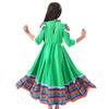 Traje de Danza de Estilo Étnico para Niña Mexicana Traje de Falda Amplia para Niñas Niños Traje de Actuación Disfraz