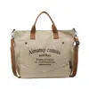 Bolsa tote de lona com impressão de logotipo personalizado, simples e estilosa para o trajeto diário, versátil para o uso cotidiano, adequada para estudantes e personalizável.
