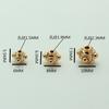 Cuentas de ojo de libélula de oro de 14 quilates, accesorios de joyería hechos a mano para bricolaje, pulsera de oro, collar, material de cuentas con agujeros pasantes.