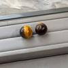 Pendientes retro de ojo de tigre con aguja de plata esterlina S925 para mujer, de otoño e invierno, ligeros, de lujo y de moda, elegantes y combinables de alta gama.