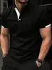 Camiseta Transpirable de Manga Corta de Verano Estilo Ins Europeo y Americano para Hombre, Camisa Polo Deportiva de Botones