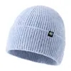 Gorro de punto liso de invierno transfronterizo para mujer, diseñado para uso en exteriores, con protección para las orejas, calidez y un ajuste simple y holgado