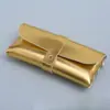 Estojo para óculos de unha única em estoque, em couro preto, bolsa para óculos portátil, caixa para armazenamento de óculos de sol, para impressão