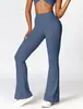 Pantalones de Yoga de Cintura Alta con Control de Abdomen y Micro-Campana para Mujer, Sin Marcas Vergonzosas, Amigables con la Piel, Levanta Glúteos, Adelgazantes, Deporte y Fitness, Pantalones de Campana, Se Pueden Usar Afuera