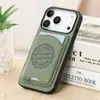 Adequado para Capa de Celular Apple 18Promax, Porta-Cartão Magnético, Capa Protetora com Inserção de Cartão de Cobertura Total para iPhone 17Pro