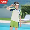 Traje de baño para niños Niños Traje de baño de dos piezas 2026 Nuevo estilo Niños Adolescentes Protección solar Traje de baño de entrenamiento profesional