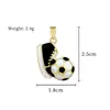 Cobre Dourado Verde Futebol Campo Jovem Caça ao Vento Moda Comércio Exterior Transfronteiriço DIY Joias Cobre Zircônia Micro-Incustado Pingente