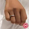 Anillo de Plata de Ley S925 para Mujer, Estilo Coreano, Joyería de Verano Hueca con Incrustaciones de Diamantes, Diseño de Nicho, Dedo Índice, Estilo Ins
