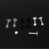 Anillo de ombligo acrílico transparente de fábrica, para cejas, uñas, lengua, barra, anillo para nariz, juego de perforación corporal