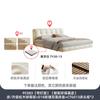 Cama Colgante Especial Tonglanguage Capa Superior Cuero Vacuno Fácil Sencilla Moderna Doble Recámara Principal Cama Grande Almacenamiento Cama Alta Tipo Caja Cama de Cuero