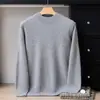 Suéter 100% cashmere com gola alta meia para homens, novo estilo outono e inverno, solto e versátil, pulôver de luxo leve, camada base quente