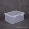 Caja de Plástico Rectangular Transparente de PP Moldeado por Inyección para Escritorio, Juguete, Componente Electrónico, Herramienta de Ferretería, Organizador de Almacenamiento con Tapa abatible