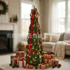 Árvore de Natal Automática de PVC Encriptada Transfronteiriça Flocada Árvore de Natal Artificial Supermercado e Uso Doméstico Decoração de Natal Atacado