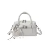 Bolsa Boston elegante e simples de mão para mulheres, nova bolsa versátil com alça de ombro acolchoada, bolsa transversal de grande capacidade para o dia a dia