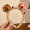 Nuevo pasador de pelo alto peculiar 2026, diadema de maquillaje estilo coreano otoño/invierno, diadema divertida de felpa, accesorio versátil para el cabello para mujeres