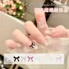 Acessórios para Nail Art de Cor Sólida Laço Tendência de Resina Mini Gravata Borboleta 3D Decoração de Unha Enfeites Feitos à Mão