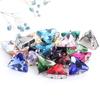 Diamante de Imitación Triangular de Cristal con Garra 18mm Accesorio para Ropa Bolso Zapato Base Dorada con Agujero para Coser a Mano Diamante de Imitación Estilo Ins