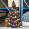 Bolsa de compras casual de moda para niñas transfronteriza, bolso de mano de nailon, bolsa de almacenamiento para mercado de alimentos de supermercado, puede ser al por mayor