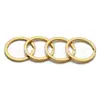 Fornecimento Atacadista de Chaveiros de Alta Qualidade, Porta-Chaves de Metal, Argolas Planas Eletroforéticas Preto Fosco, Argolas Planas Douradas de Imitação, Chaveiros de Bronze