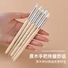 Plumín de Silicona para Uñas con Mango de Madera para Tallado y Aplicación de Pegatinas, Multifuncional con Polvo Espejo, Juego de 5 Piezas, Herramientas de Uñas al por Mayor