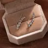 Pendientes de Zirconia Osa Mayor Transfronterizos, Pendientes de Diamante de Lujo Ligero y de Alta Gama, Pendientes de Oruga, Fila de Diamantes, Pendientes Exquisitos
