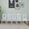 Silla de Junta de Bambú Hotel Boda Plástico Integrado Silla de Comedor Resina Acrílica Usuario Comercial Exterior Plástico Transparente Silla de Banquete
