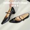 Zapatos Mary Jane de tacón grueso con una sola tira, estilo Chanel pequeño, a la moda, otoño 2026, zapatos para ir al trabajo, punta fina, tacones altos, para mujer, corte bajo