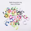 10 por Paquete Anillo de Nariz de Acero Inoxidable Clavo de Nariz Anillo de Nariz Pintado en Forma de C Clavo de Ceja Clavo de Hueso de Oreja Anillo CBR Joyería para Piercings Corporales