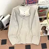 Camisa Henry falsa de dos piezas, camiseta fina de manga larga, marca moderna estilo coreano, camiseta básica para primavera y otoño, top de moda casual holgado