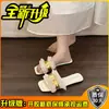 Sandalias planas sin cordones tejidas estilo Chanel para mujer, moda de verano 2026, para exteriores, tacón de cuña, antideslizantes, sandalias planas casuales