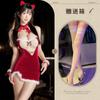 Hemei Lencería Sexy Traje Uniforme de Reno Navideño Pijamas Ropa Falda de Cadera
