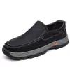 Zapatos para hombre Woodpecker 2026 estilo nuevo piel genuina suela blanda antideslizantes casuales para hombre transpirables suela gruesa antideslizantes cómodos sin cordones