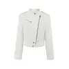 Chaqueta corta de trabajo estilo retro americano con cuello mao para mujer, nuevo diseño otoño 2026, top chaqueta casual versátil