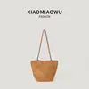 Bolso bandolera de gamuza transfronterizo coreano para mujer, adecuado para ir al trabajo, casual, moderno, vintage, estilo versátil, diseño de ciervo, bolso tote tipo cubo moteado