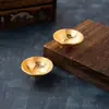 Decoração de Mini Tigela Dourada, Artesanato de Tigela Dourada em Liga, Adereço para Cerimônia Tradicional Chinesa, Ornamento de Mesa de Escritório Estilo Vintage