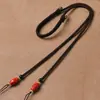 Colgante de Cuerda para Joyería con Cuenta Redonda de Ágata Roja Estilo Cruzado Estilo Étnico Esmalte Joyería de Plata Colgante de Jade Cadena para Clavícula Cordón para el Cuello
