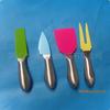 F-001Ac Faca de Queijo com Cabo Vazado Faca de Manteiga Rosto Sorridente Feliz Talheres Espátula Tinta Antiaderente Faca Antiaderente